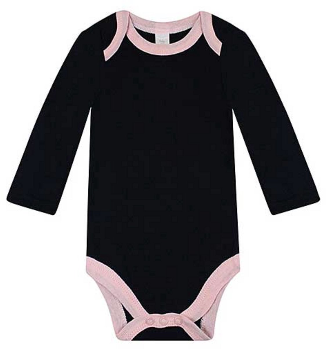 Romper lange mouw Zwart - Roze/Zwart - Baby Kiss