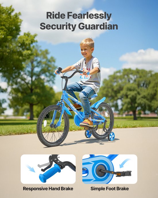 VEVOR Kinderfiets 18 Inch BMX Stijl Aanbevolen Kinderlengte van 110 tot 140cm — afbeelding 4