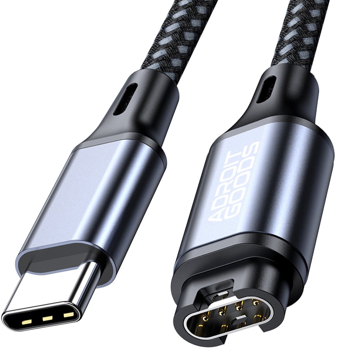 AdroitGoods Premium USB-C Oplaadkabel geschikt voor Garmin-horloges - Voor Garmin Forerunner, Fenix, Instinct, EPIX, Venu, Vivomove, Vivosport & Vivoactive - 1 Meter