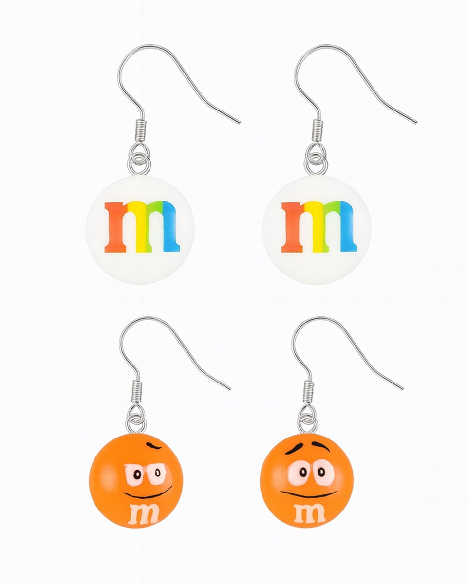 EmmyRovi – Duo Oorbellen Set – Candy & Funny Oorbellen – 4 Stuks – Cadeau voor Vriendinnen & Kinderen