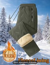 Casual broek met fleecevoering voor heren, herfst/winter, verdikte warme windbestendige sportbroek met zakken, effen kleur polyester geweven stof, reguliere pasvorm
