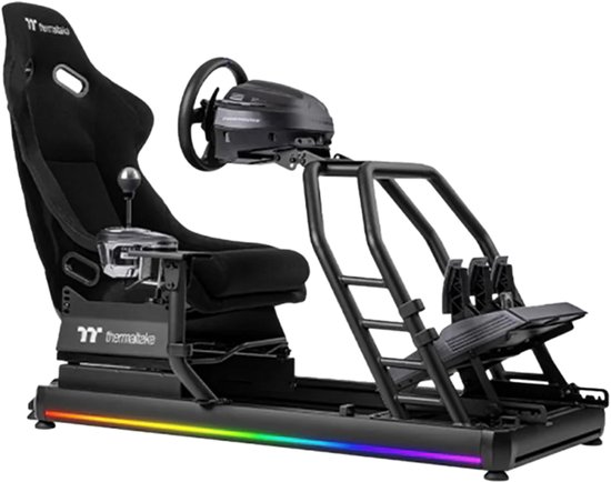 Thermaltake GR500 – Racing Simulator Cockpit – Verstelbare Seat & Stevig Frame - Zwart — afbeelding 2