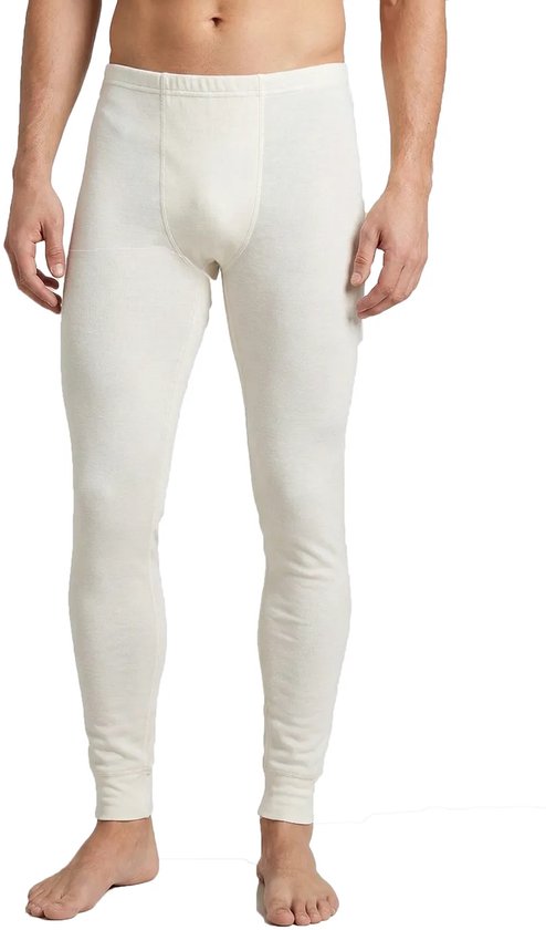 Natuurwitte thermolegging voor heren met elastische tailleband.