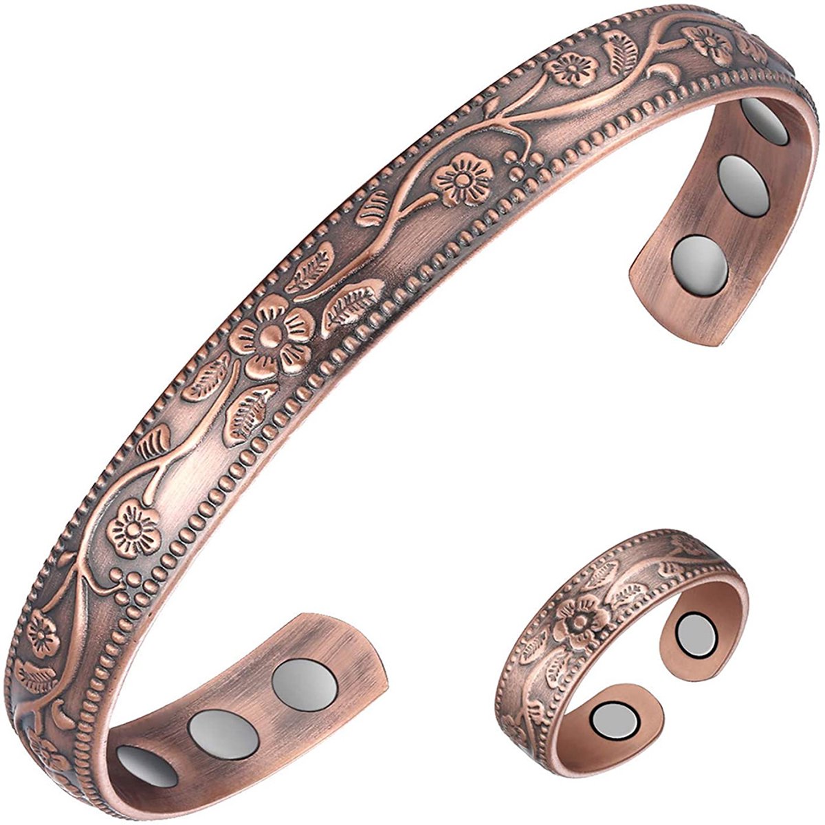 Gigicial Dames koperen armband - Geborstelde afwerking, duurzaam - 1 stuk - Koper