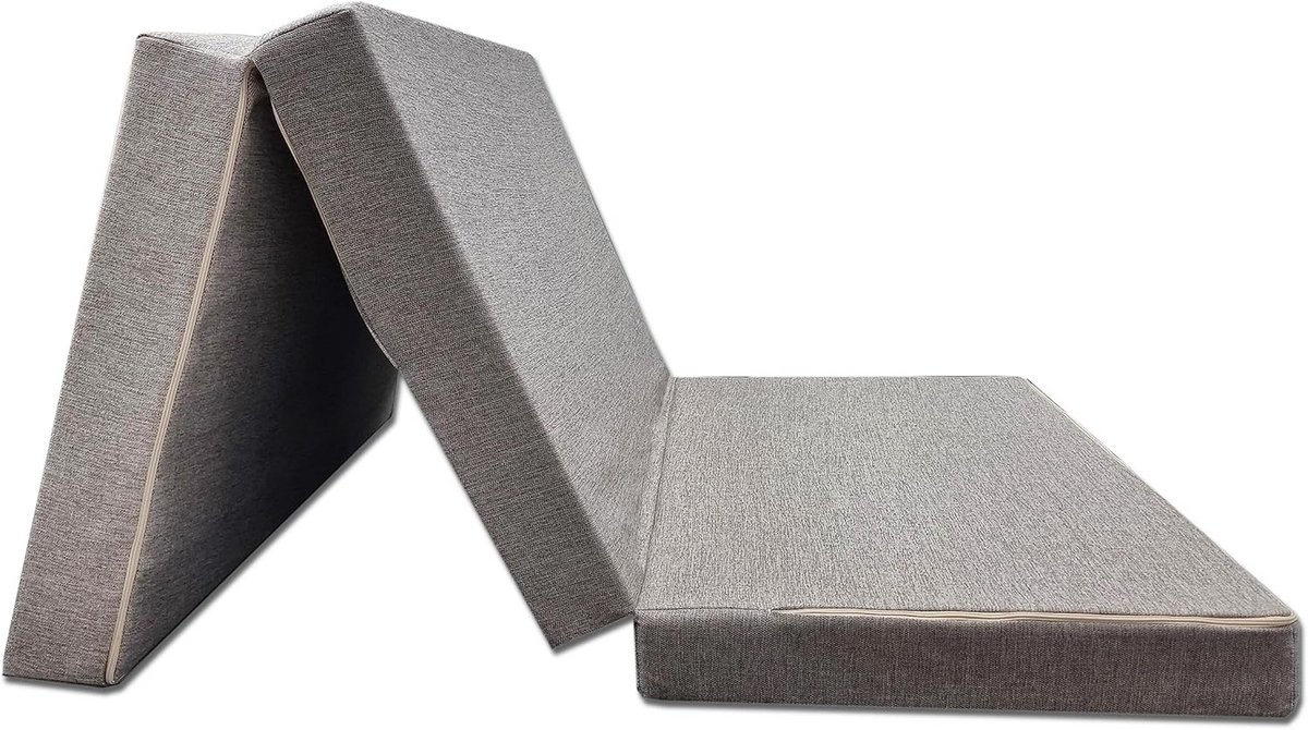 Inklapbaar Schuimrubber Gastenmatras 120x200x10 cm - Comfortabel Vloerkussen voor Reizen en Camping