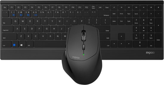 Rapoo 9500M clavier Souris incluse RF sans fil QWERTZ Allemand Noir