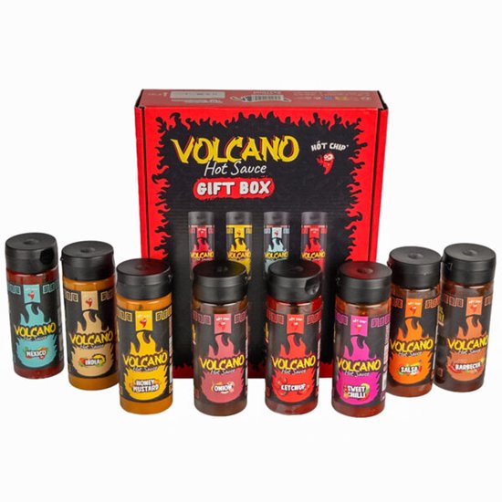 Hot Chip Volcano Hot Sauce Tasting Box (8 x 270ml)