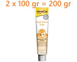 2 X Gim Cat - multivitaminen voor de kat - 100 gr -imuun-booster complex - voor de gezondheid en het welbehagen van uw lieve kat