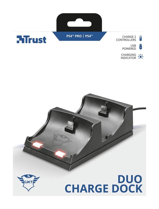 Trust GXT 235 Oplaadstation - Charging Dock voor 2 Controllers - PS4 - Trust