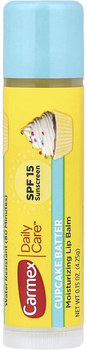 Carmex, Daily Care hydraterende lippenbalsem, SPF 15, cupcakebeslag, - (4,25 g)