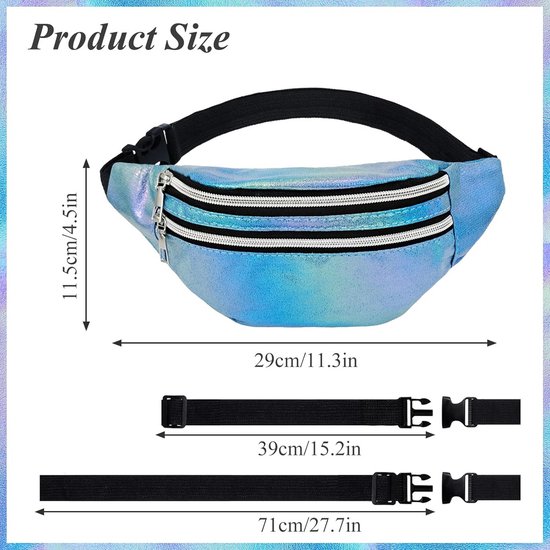 Leuke Eenhoorn Heuptas- Leuke Heuptas Hip Taille Tas Pluche Gradiënt Kleur Borsttas