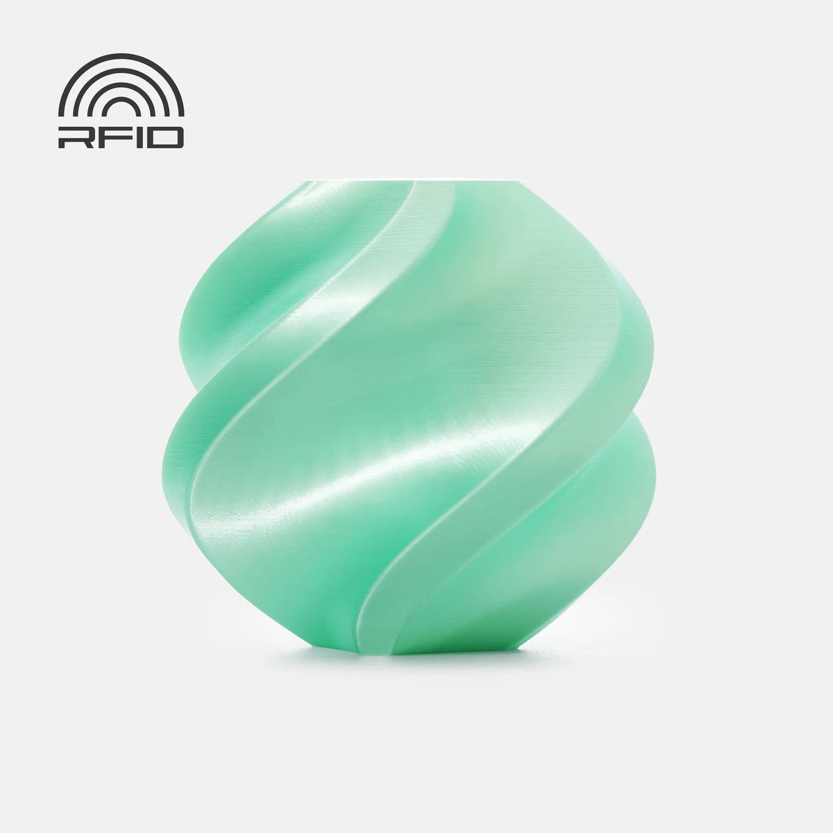 BAMBU LAB PLA Silk+ Mint (Met Spoel, RFID) | 1.75 mm Filament | Zijdezachte Glans & Premium Kwaliteit Mintgroen