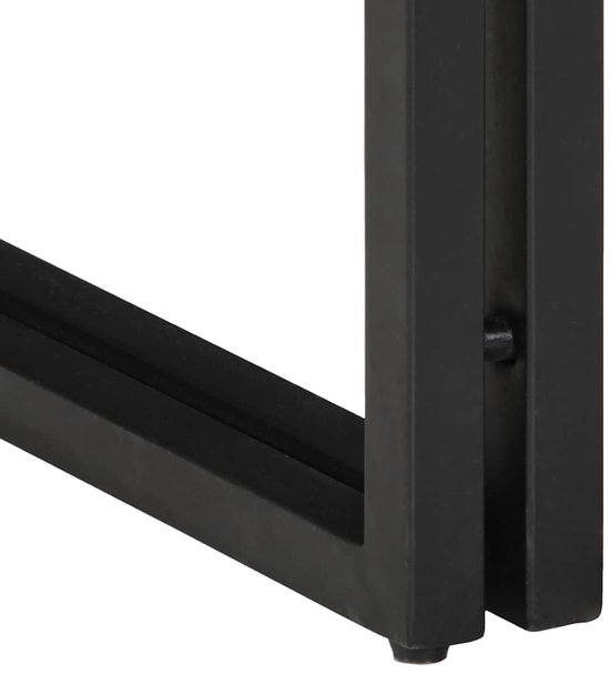 vidaXL - Bijzettafel - Bruin - en - Zwart - 30 - x - 30 - x - 40 - cm - Massief - Mango - Hout