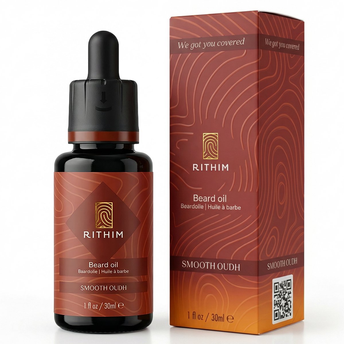Rithim® Baardolie Smooth Oudh 30 ml – Baardverzorging | baard olie | beard oil