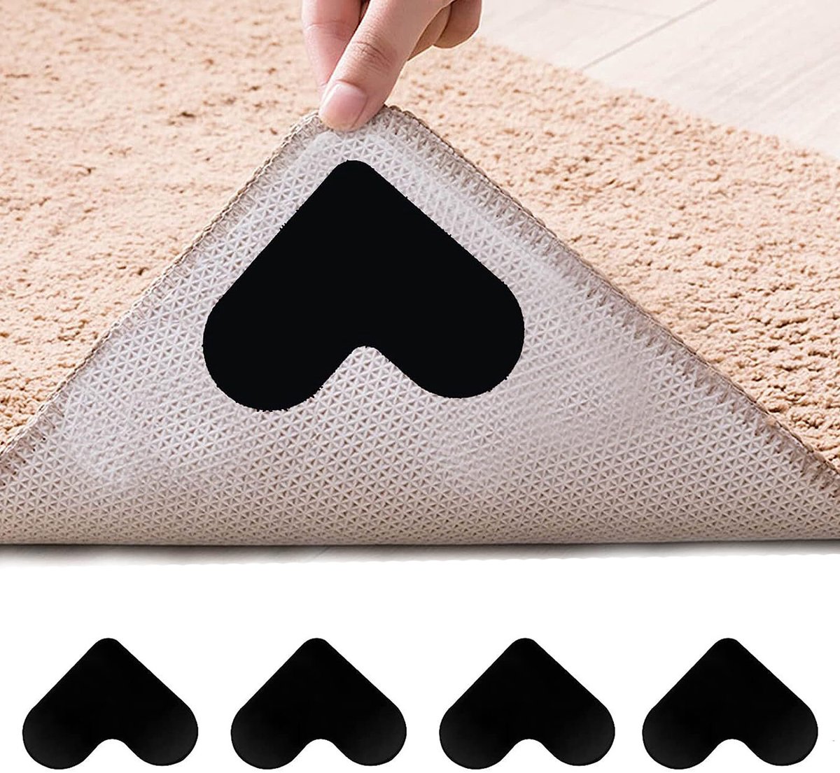 4-stuks antislip tapijttape - Tapijttape - Deurmattape - Antislip tapijtsticker - Anti-opr