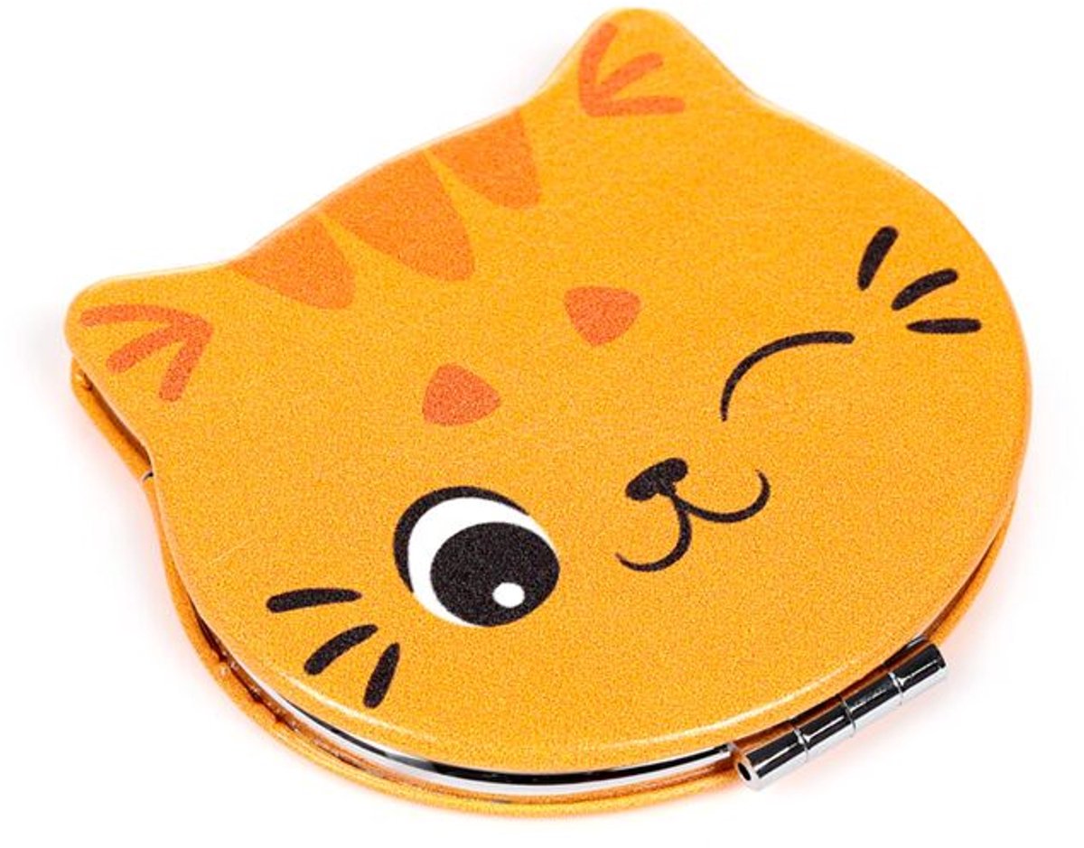 Zakspiegeltje - Beans & Co Cats Oranjerood - 7x7cm