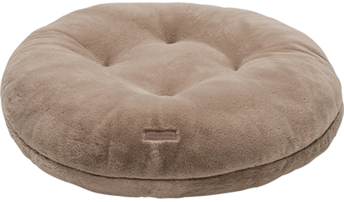 Animal Boulevard CHAMPS-ELYSEES Puff Kussen – Donut - Hondenmand – Kattenmand – Super Zacht Imitatiebont – Afneembare & Wasbare Hoes – Kleur: Mokka – Maat L: ⌀100x21 cm