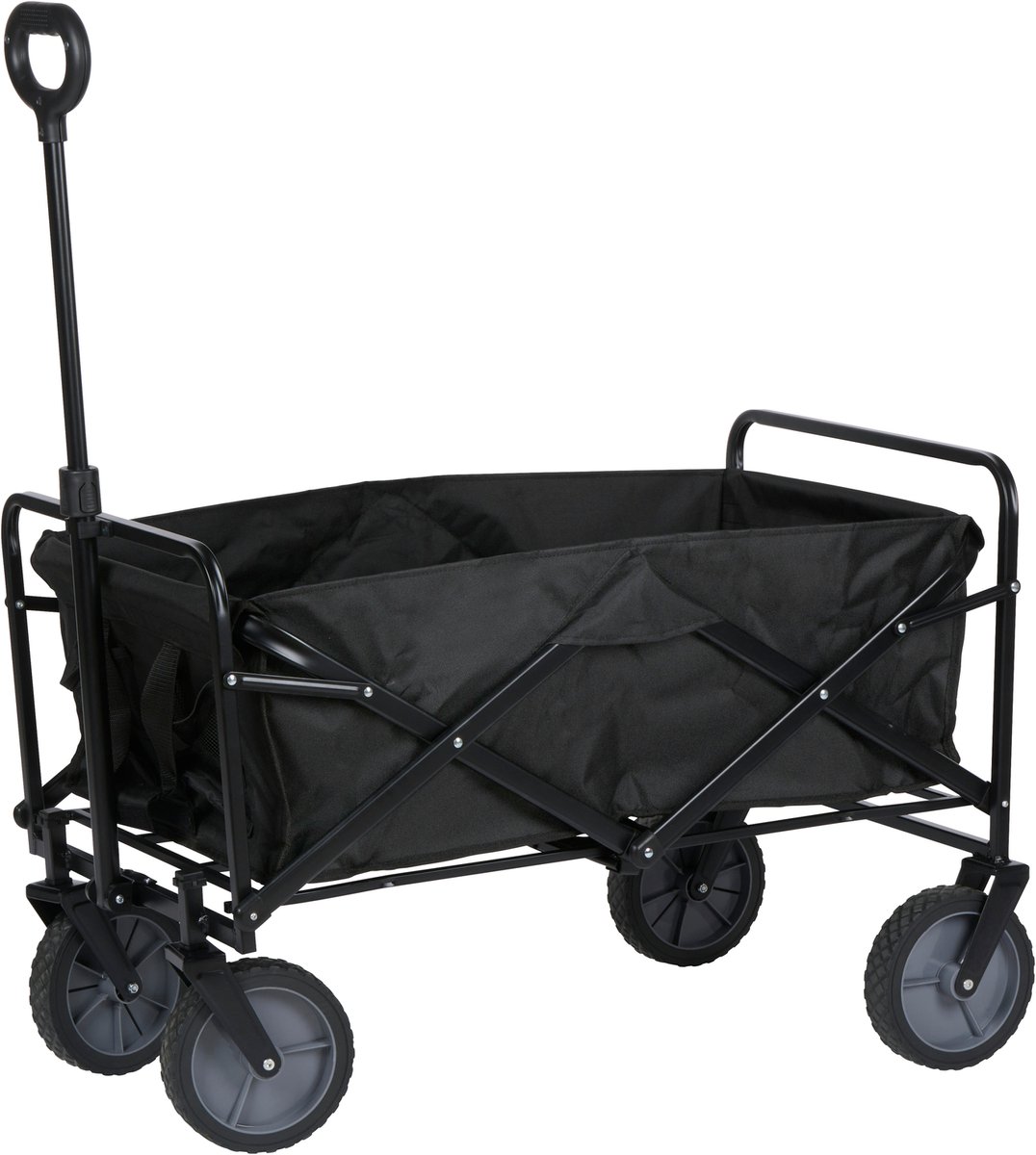 Camp Active - Inklapbare Bolderkar – Opvouwbaar – Zwart – Draagvermogen 70 kg