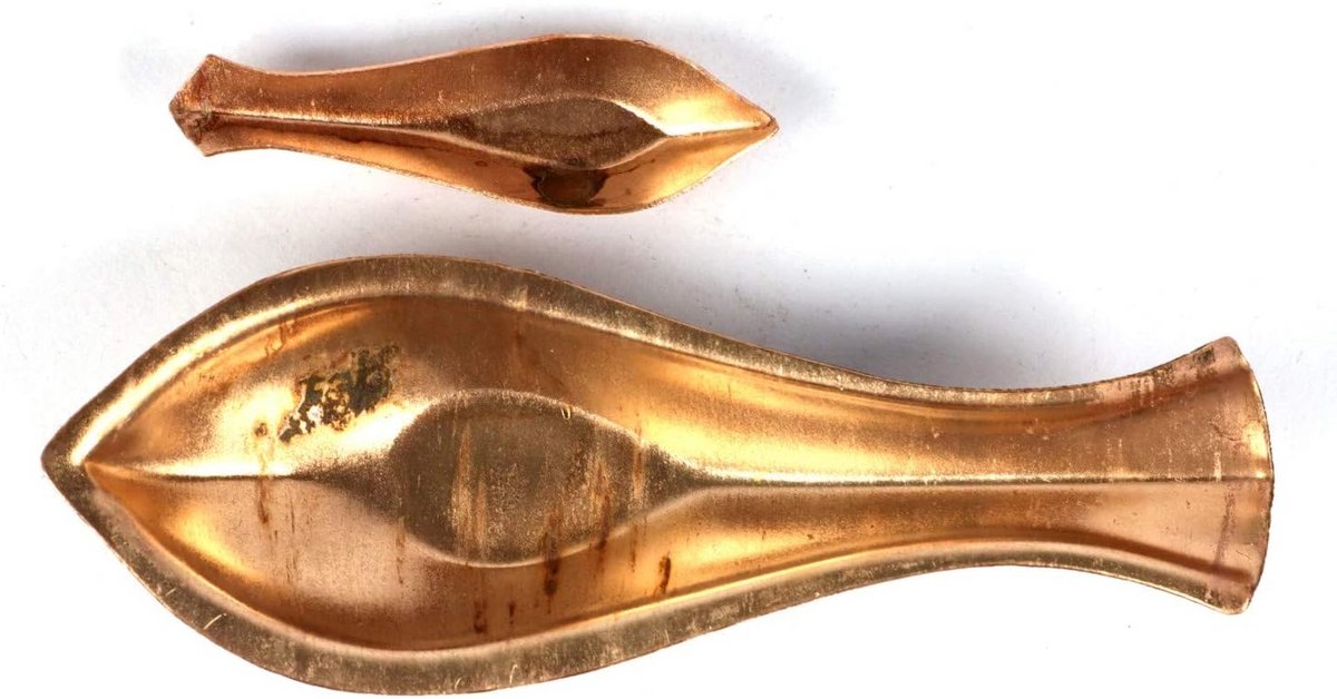 Koperen Kosha Kushi Set voor Hindoestaanse Puja Riten