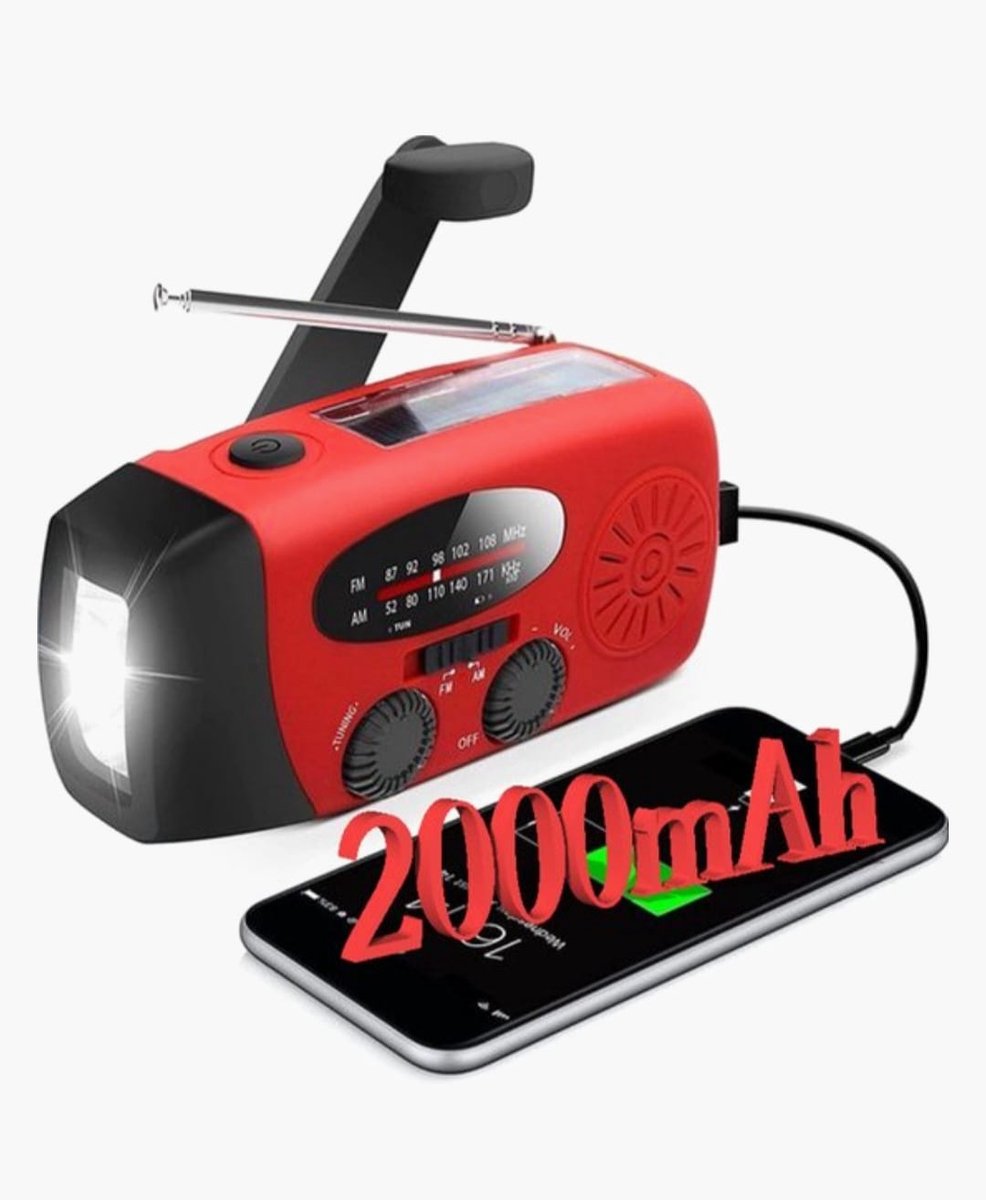 Noodradio solar crank Emergency Kit – Noodradio – Zonnepaneel – Hand-crank – Powerbank & SOS