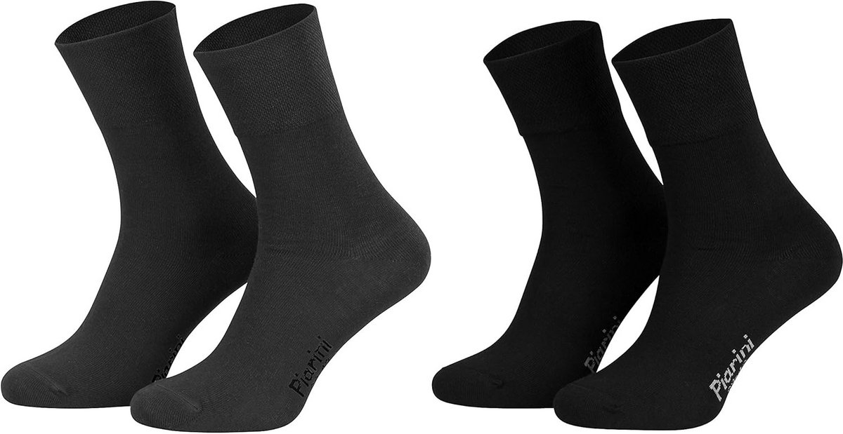 Zakelijke sokken zonder elastische band - 8-pack in zwart, blauw, antraciet en grijs - diverse maten tot maat 50