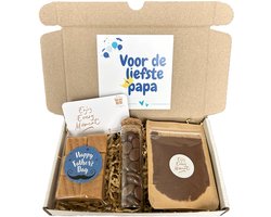 Papa koffie brievenbusbox - vaderdag cadeau met koffie en fudge
