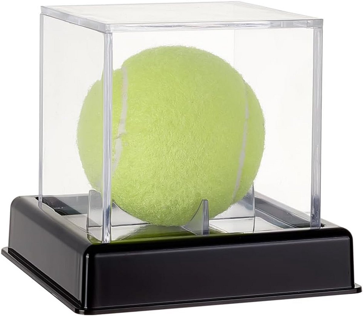 Acryl Vitrine Kast voor Tennisbal of Golfbal - Transparante Minitentoonstelling met Zwarte Basis