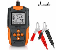 Auto Scanner & Batterijtester – Diagnoseapparatuur 12V/24V – Foutcodes Uitlezen, Verwijderen & Accu Testen – Voor Auto & Motorfiets – Oranje