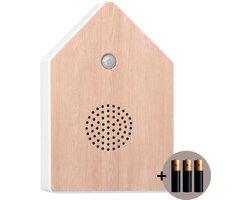 Bimivo Vogelhuisje met Geluid - Vogelgeluiden Huisje met Sensor - Voor op Toilet / WC - Bewegingssensor - Zwitscherbox - Incl. Batterijen