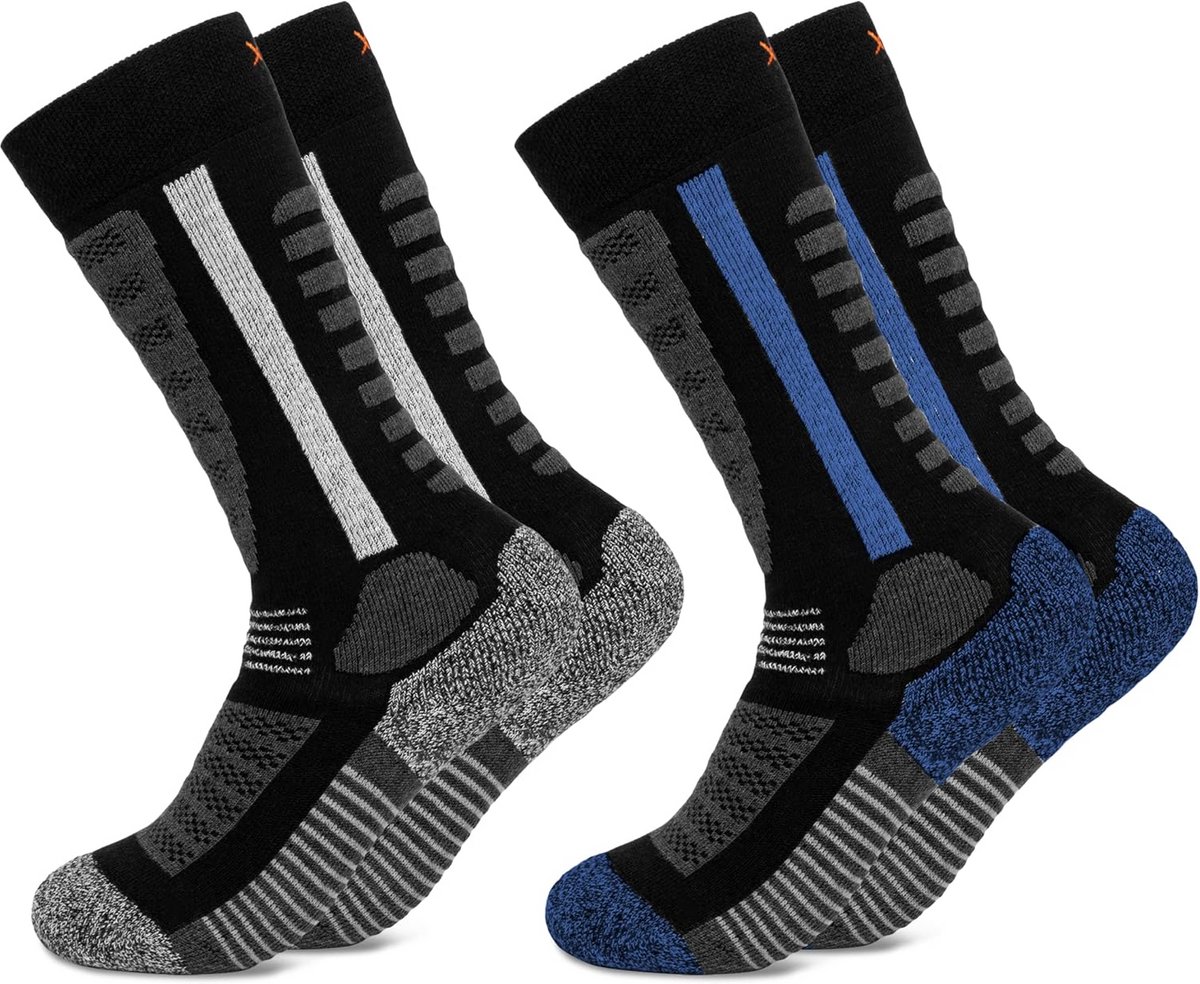 2-Pack Kinder Ski Sokken Warm & Stevig met Extra Demping voor Wintersport