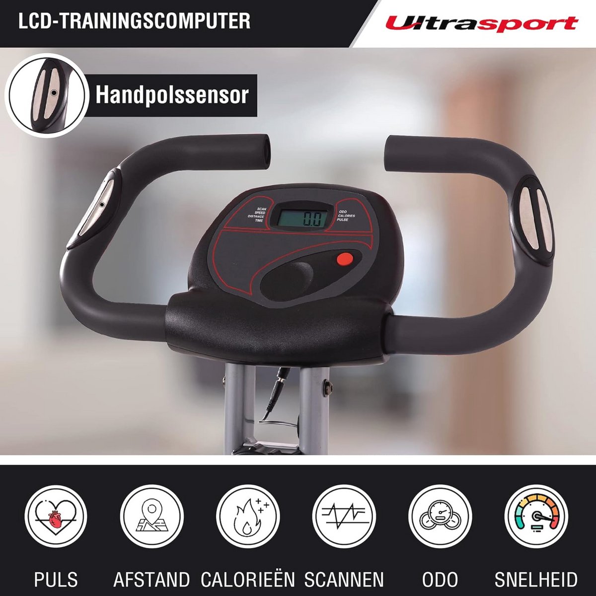 Inklapbare Fietstrainer met LCD-display en Verstelbare Weerstanden