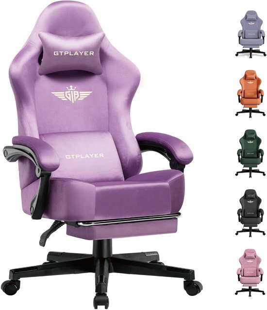 GTPLAYER Gamingstoel met 160° Verstelbare Rugleuning - GTPLAYER - €119,99