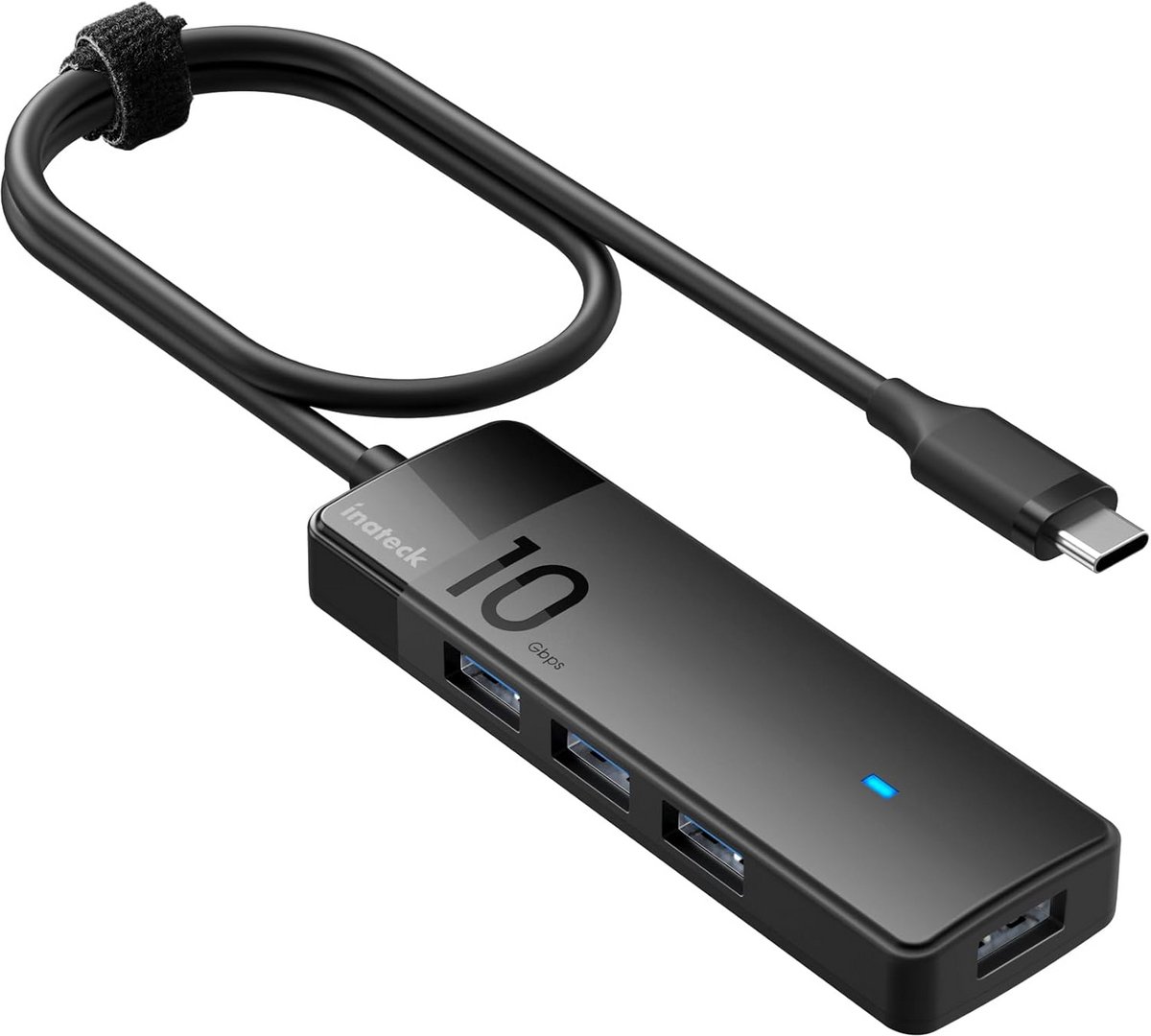USB C Hub met 4 USB-A Poorten - 10 Gbps Dataoverdracht, Compatibel met Windows en Mac