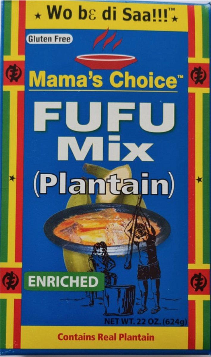 Mama’s Choice Plantain Fufu Mix – 3 × 624 g – Traditionele Fufu Meelmix – Mini Voordeelbox