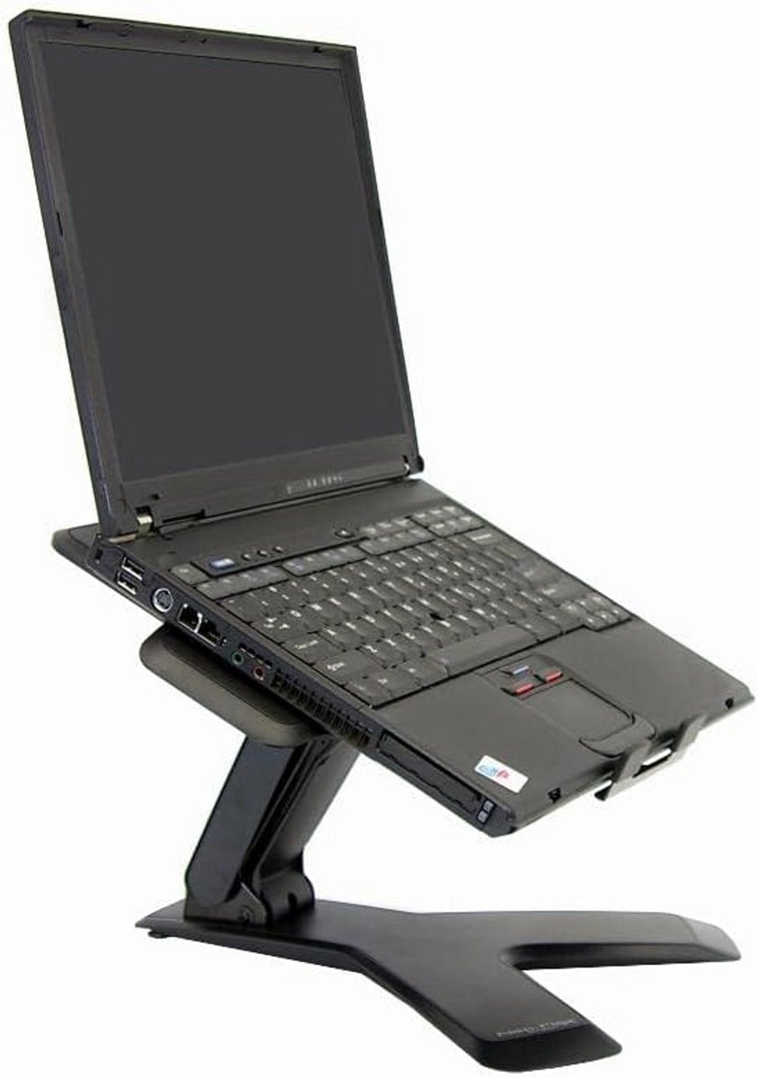Inklapbare Laptop Stand Zwart - Ergonomische Hoogte & Hoek Verstelbaar