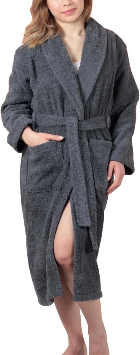 Luxe Badjas Katoen Unisex Dames en Heren, Dik en Fluffy