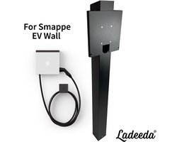 Ladeeda Laadpaal Pedestal voor Smappee EV Wall | Premium RVS | 10 Jaar Garantie | Zwart