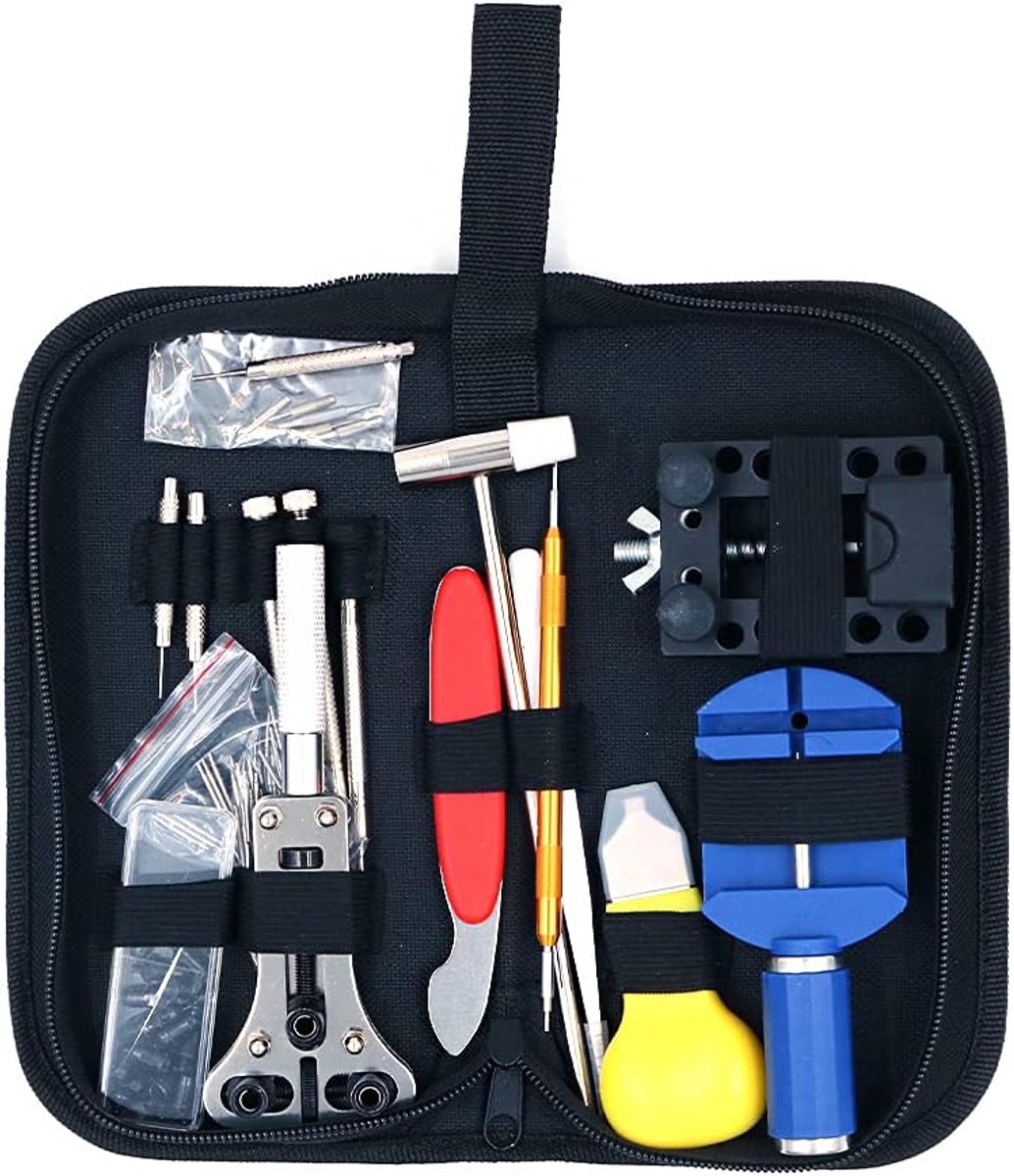 147Pcs Horloge Reparatie Gereedschap Kit - Case Opening - Strap Adjustment - Professionele Horloge Achterkant Verwijder Tool Kit - Horloge Band Link Pin Verwijdering