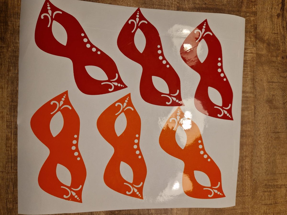 Herbruikbare statische raamsticker MASKER