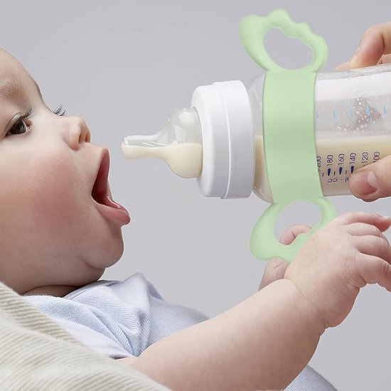 Siliconen Babyfles Handgrepen - Babyfles Houder - Ergonomisch Design - Meer dan 5 cm Buitendiameter - 2 Stuks - Voor Kleine Handjes - Universeel Geschikt - Diverse Kleuren — afbeelding 2