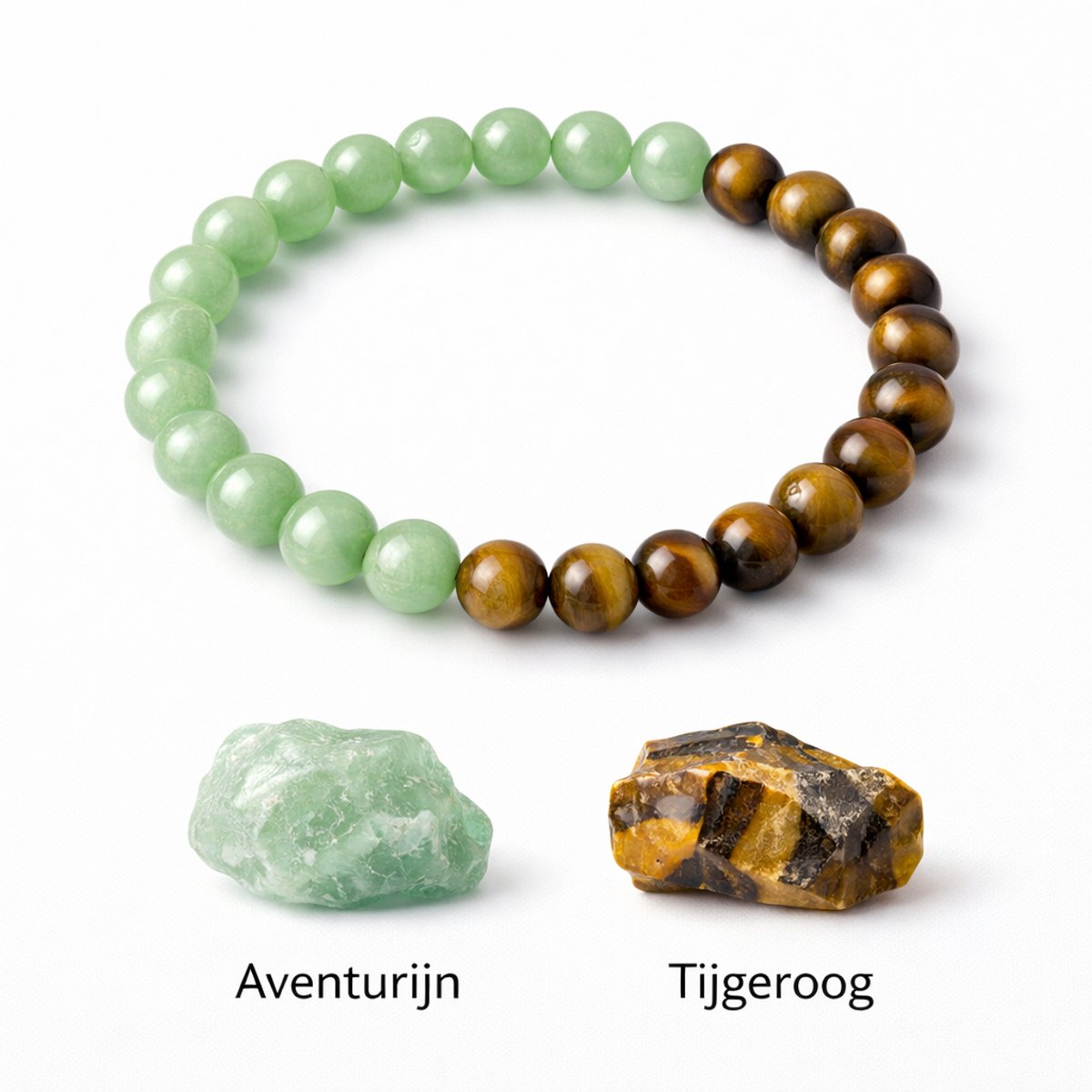 S4H Money Armband – Aventurijn & Tijgeroog | Edelstenen voor Rijkdom, Succes en Welvaart