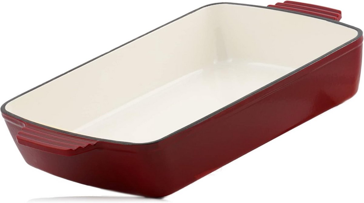 Vierkante gietijzeren ovenschaal 3,8 liter - Perfect voor lasagne en ovenschotels