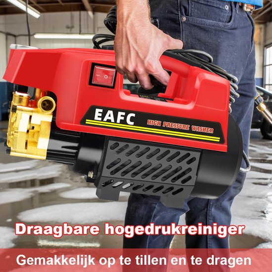 EAFC Hogedrukreiniger - 7 L/min / 200Bar - Voor Auto, Tuin, Terras en Meer - Terrasreiniger - Hogedrukspuit van Merkloos	 — afbeelding 3