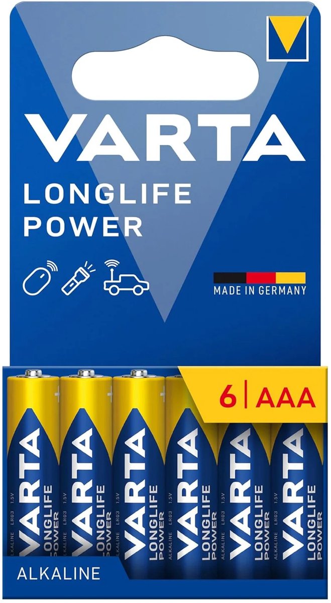 Varta Longlife Power AAA Batterijen - 6 stuks