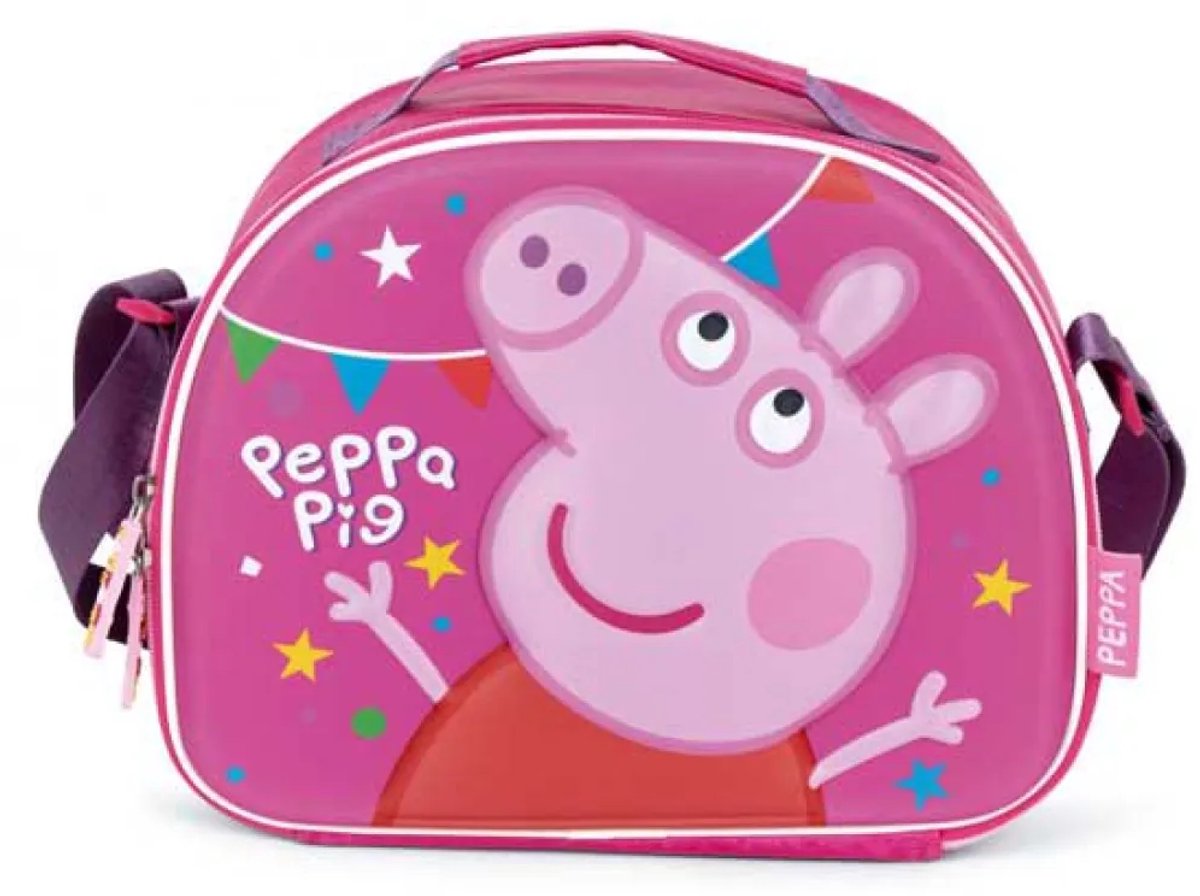 Peppa Pig 3d 26x21x11 Cm Lunchzak Roze