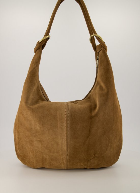 Teatro - Suez - Sac à bandoulière - Sac à main - Groot - Suède - Cuir - Taupe