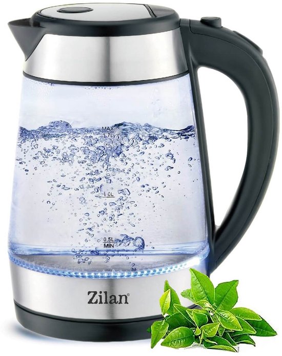 Grossag WK 8.00 glazen waterkoker met glazen pot van 0 - Vergelijk prijzen