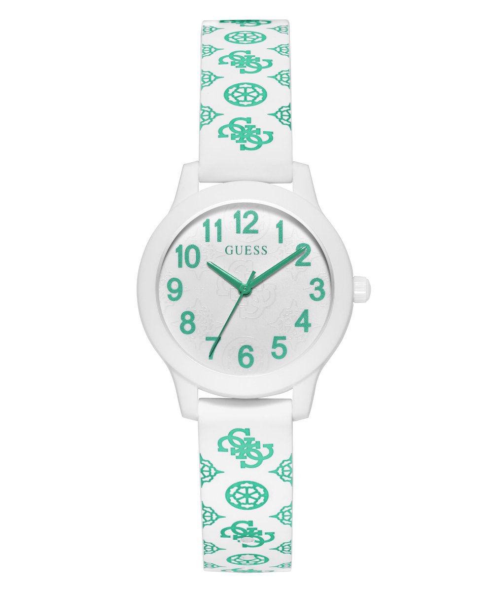 Guess Riley Kwarts Analoog Horloge Groente Case: 100% Sustainable Nylon | Armband: 100% Silicone 32 mm GK0001L1
