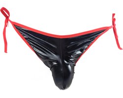 BamBella ® - Slip - Maat onesize Zwart SM kleding BDSM erotische heren kleding wetlook ondergoed lingerie onderbroek zwart