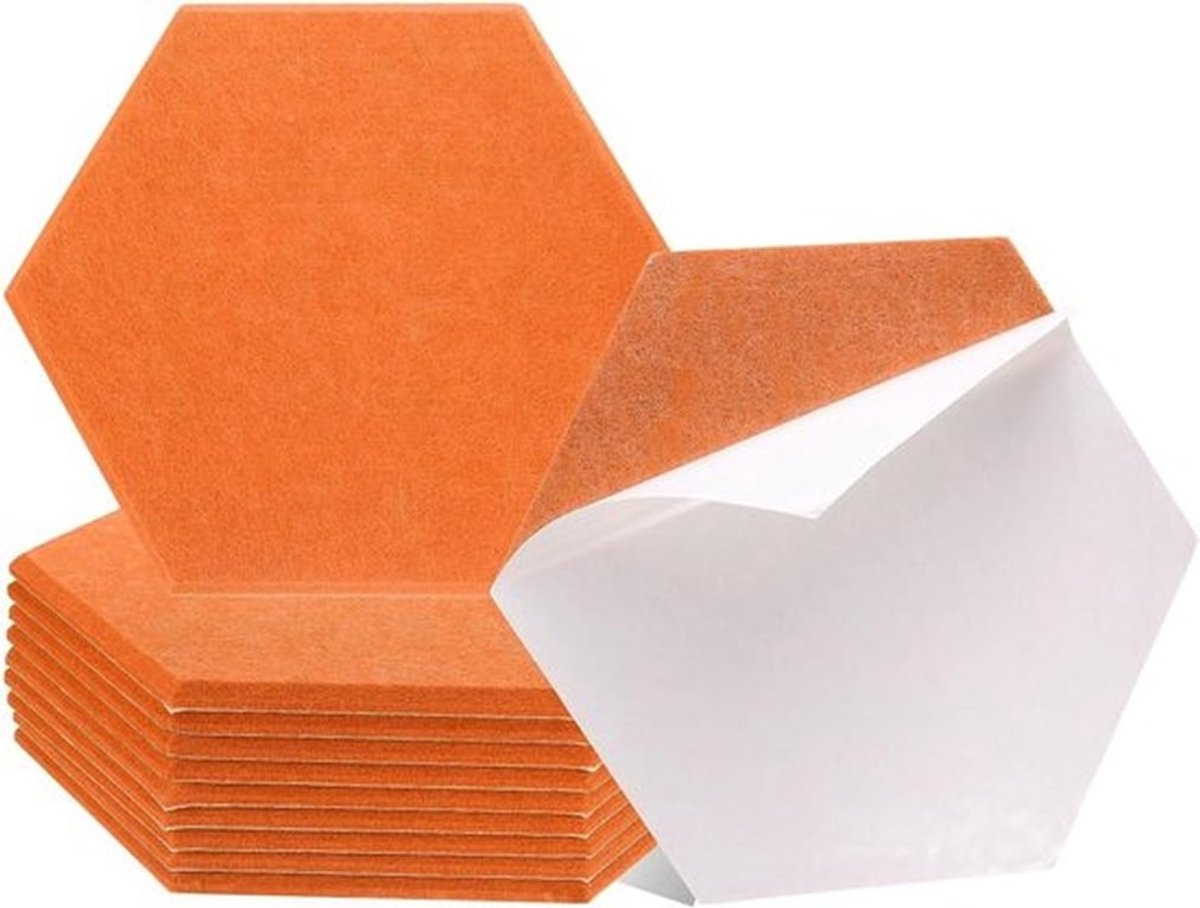 Zelfklevend akoestisch paneel 30x26 cm oranjerood - geluidsabsorberende bekleding met goede dichtheid
